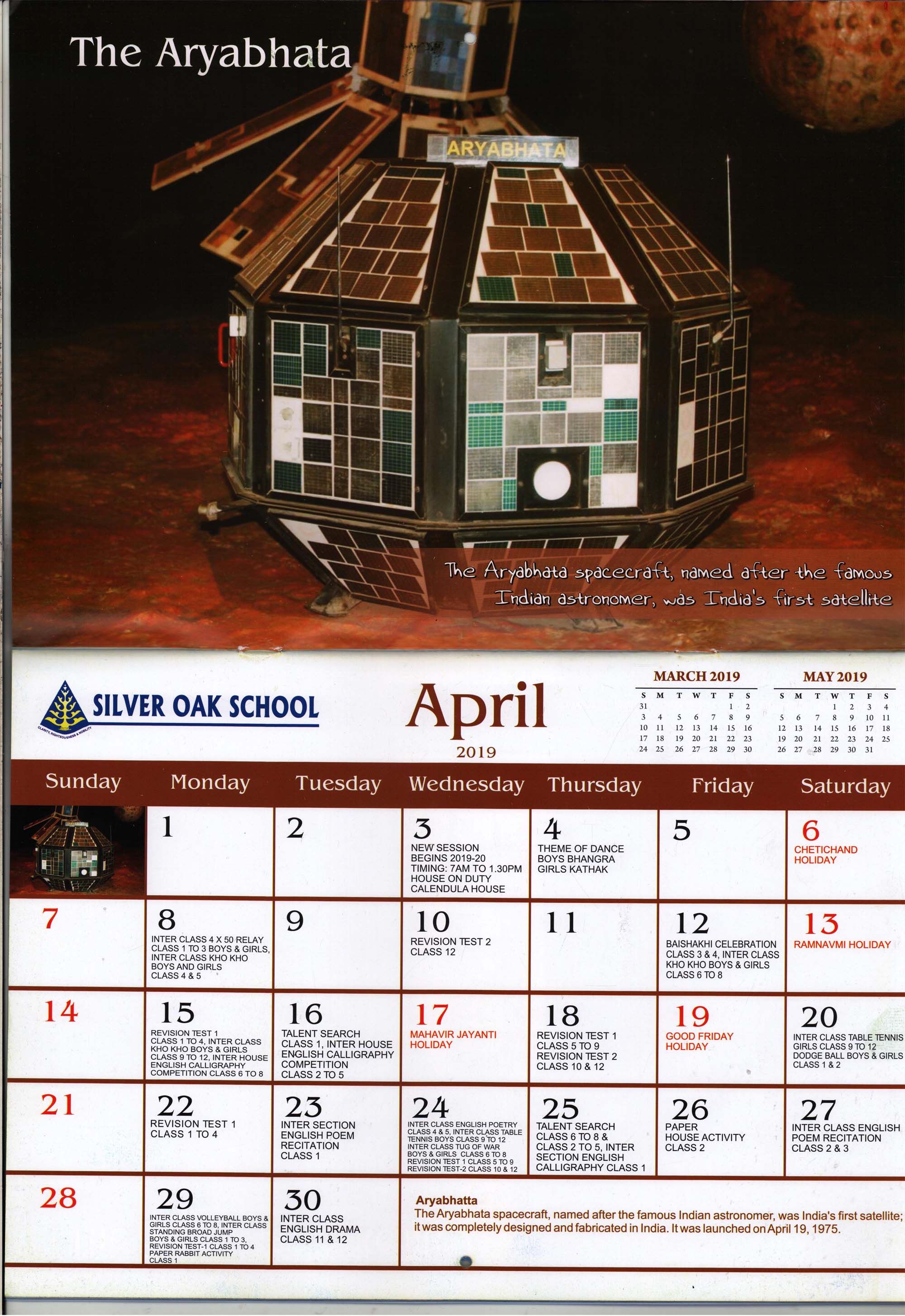Silver Oak Calendar